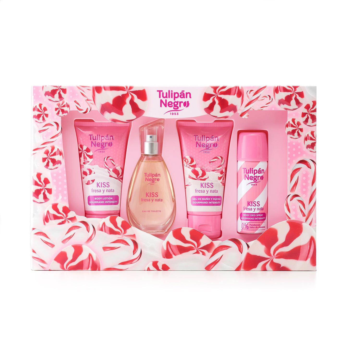 Tulipán Negro Strawberry & Cream Kiss Gift Box