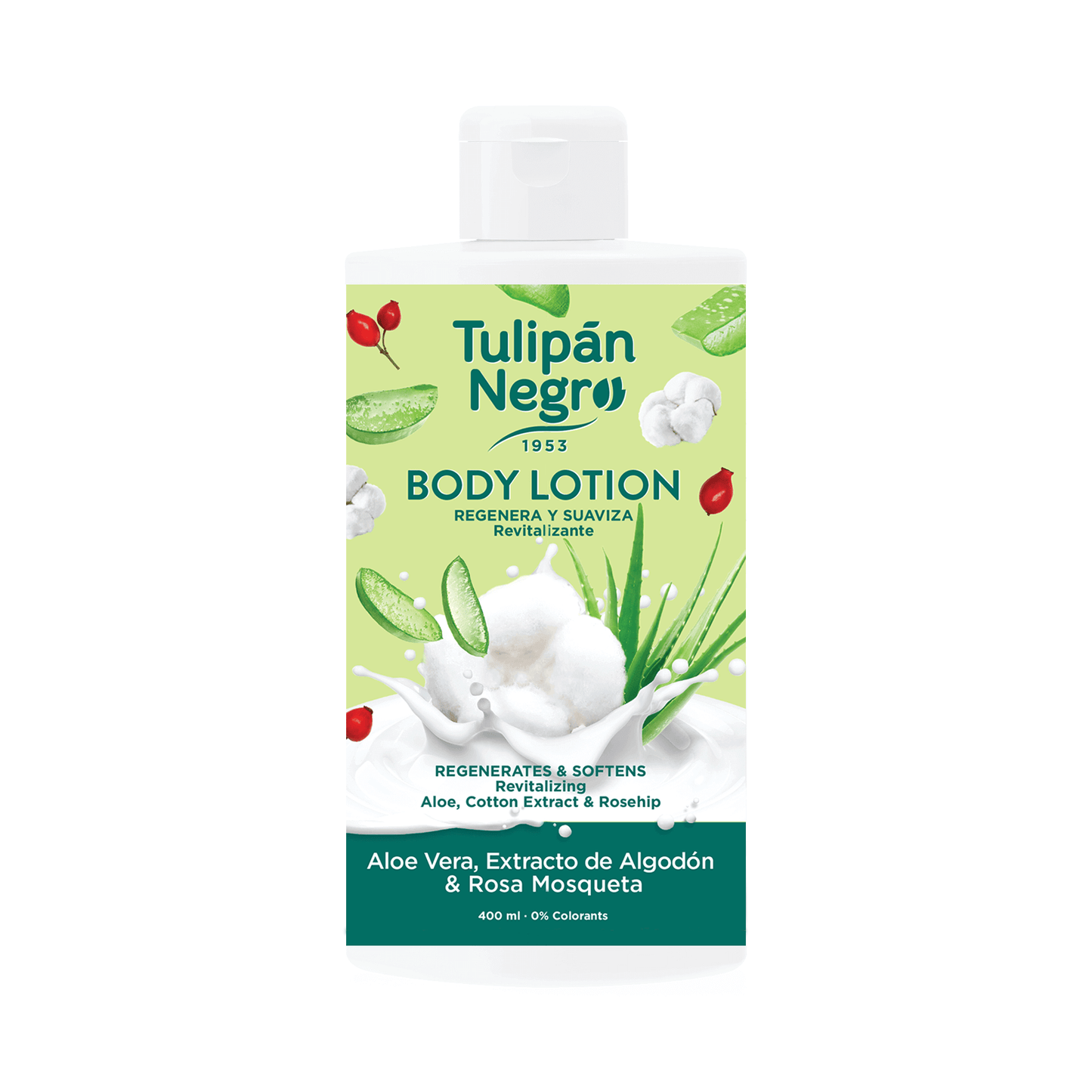 Tulipán Negro Aloe Vera, Cotton & Rosehip Body Lotion - 400ml