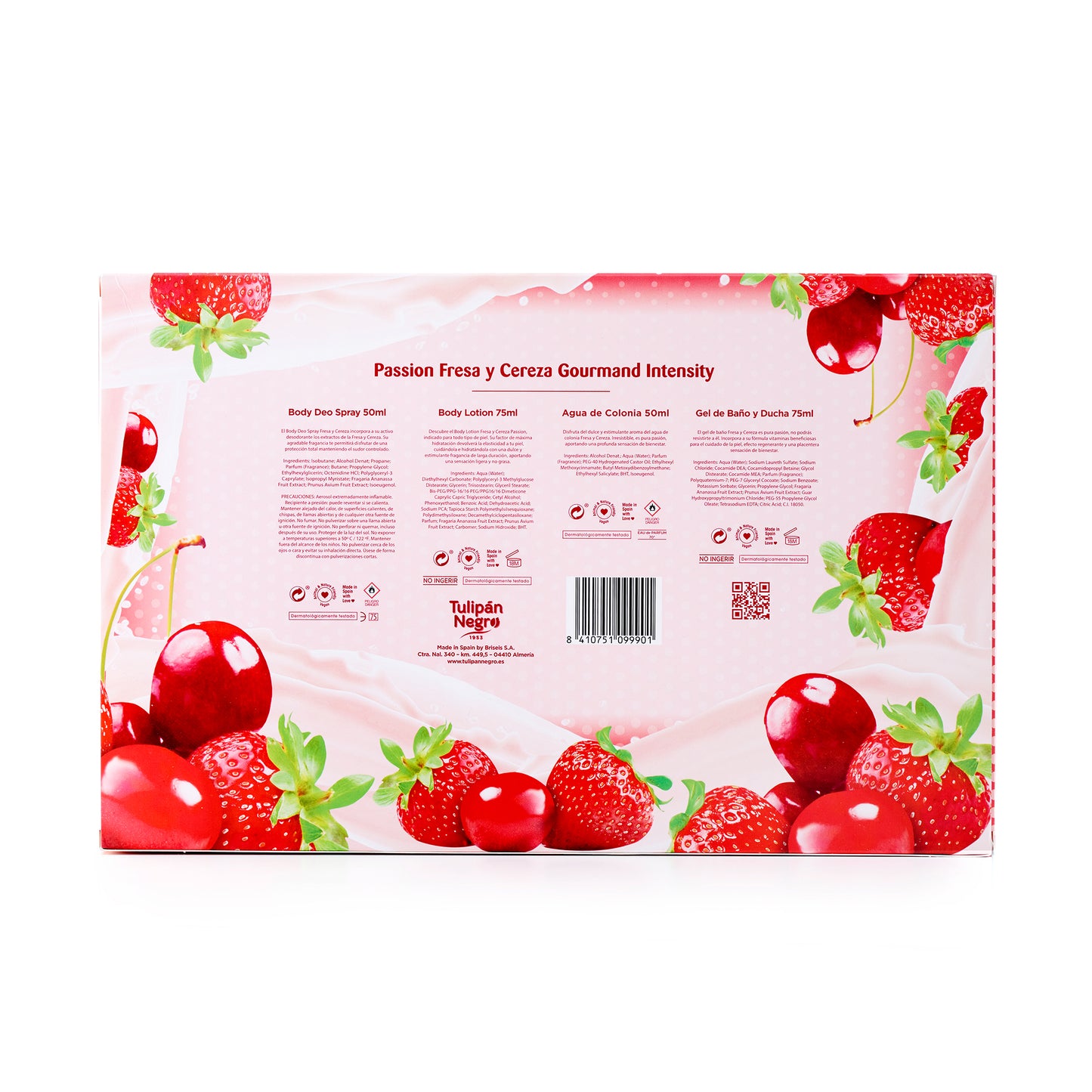 Tulipán Negro Strawberry and Cherry Gift Box