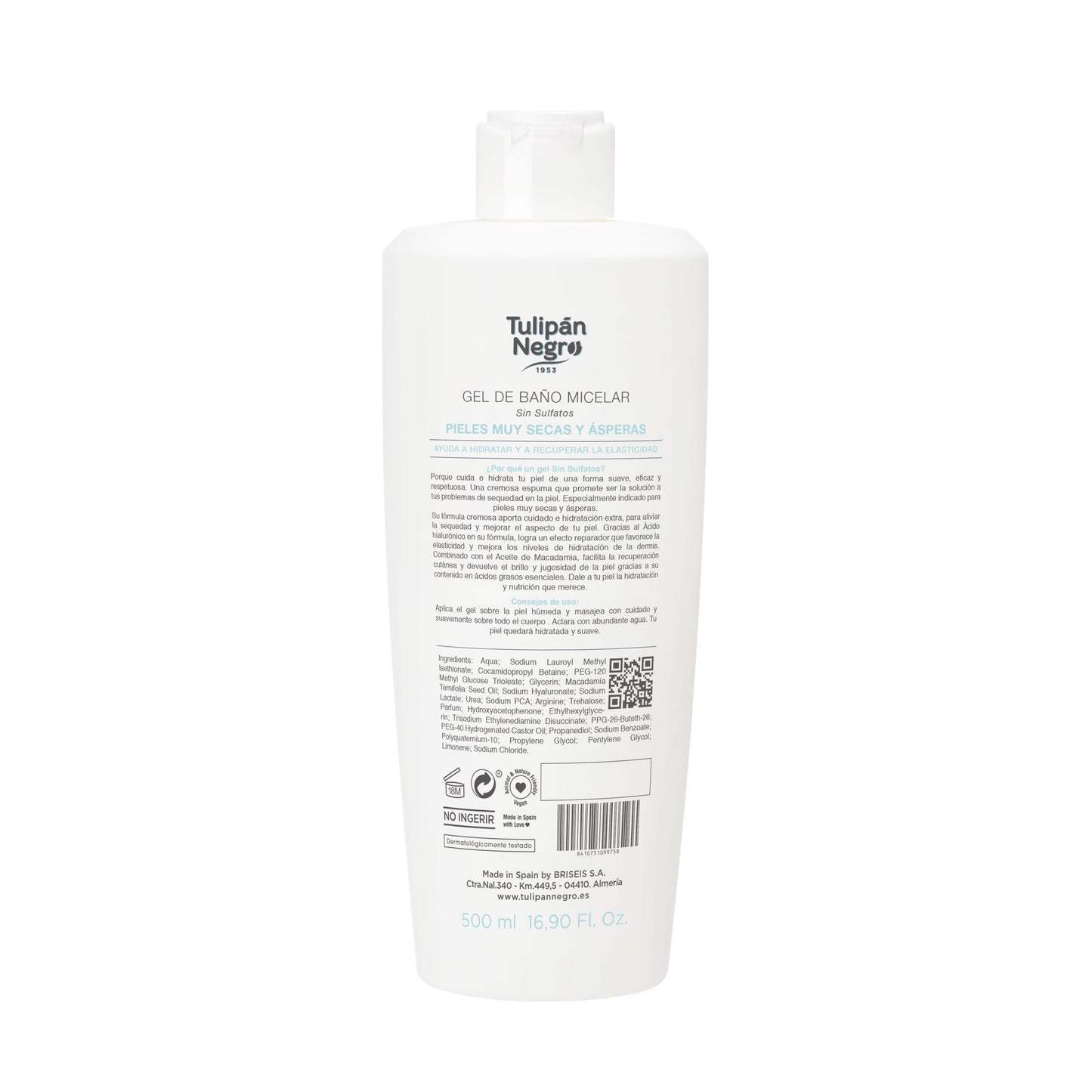 Tulipán Negro Micellar for Dry and Rough Skin Body Wash - 500ML