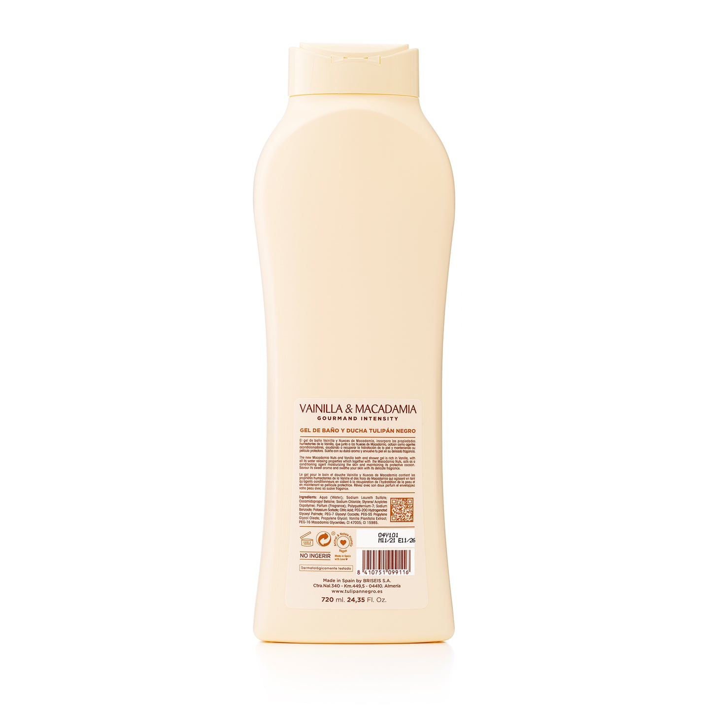 Tulipán Negro  Vanilla and Macadamia Nut Body Wash - 650ML