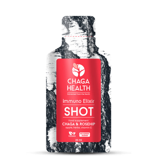 Chaga Mushroom Tea Extract -  Rosehip 25ml shot